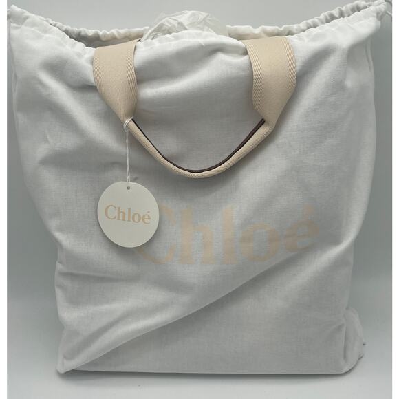 BRAND NEW CHLOE WOODY CANVAS TOTE SHOULDER BAG NWT! - Picture 13 of 13